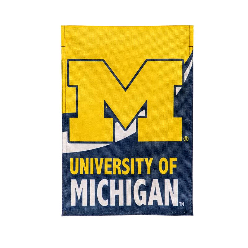 University Of Michigan Burlap Flag Garden Size