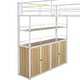 preview thumbnail 11 of 28, Full Size Metal Loft Bed with Storage Staircase and Open Wardrobe, Multifunctional Bed Frame with Shelves and Lockers