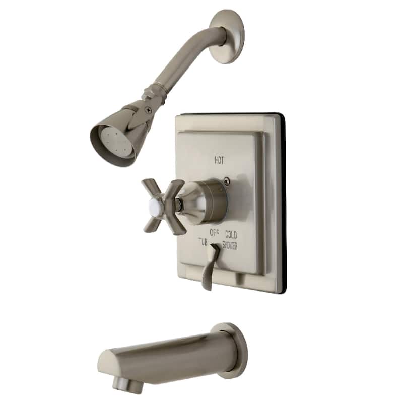 Kingston Brass Millennium Tub and Shower Trim Package with 1.8 GPM - Brushed Nickel