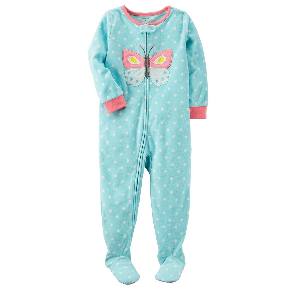 carters baby girl fleece pajamas