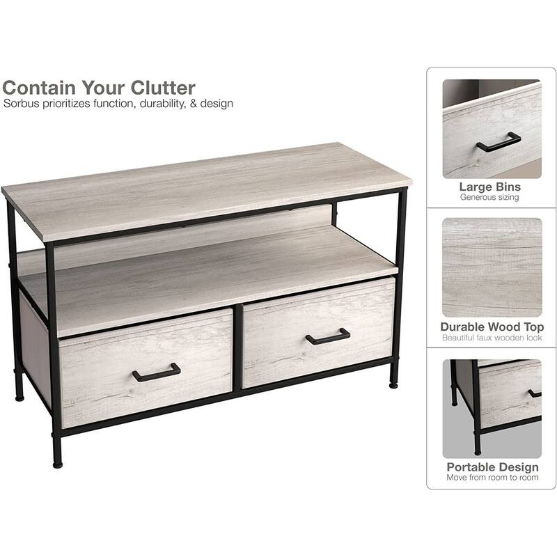 Dresser Drawers TV Table Stand 25-50 Inch, Furniture Storage Chest