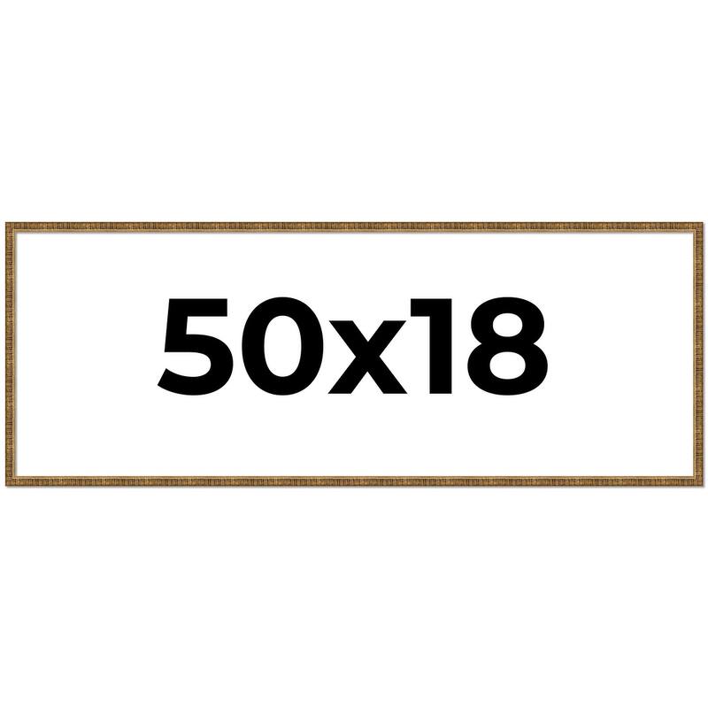 50x18 Frame Gold Picture Frame - Complete Modern Photo Frame Includes