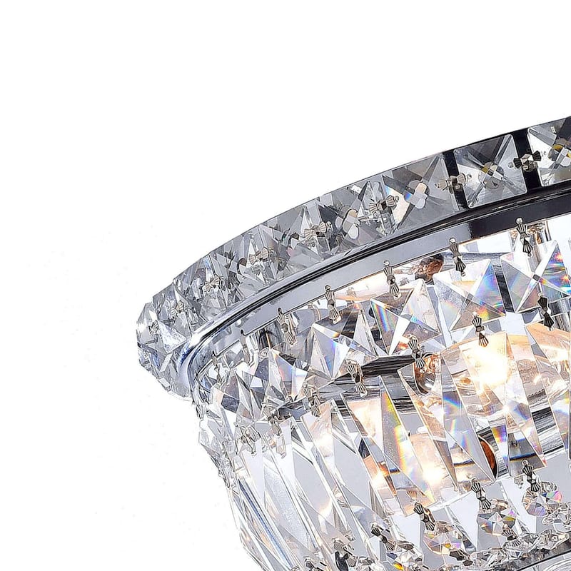 Elisa Crystal Basket Flush Mount Chandelier