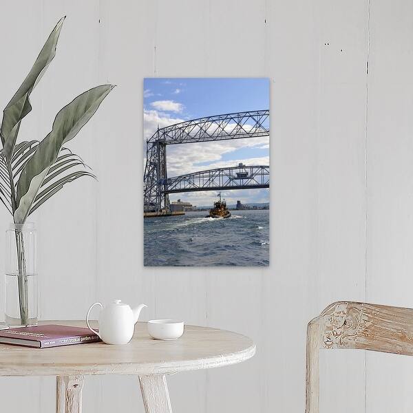 Shop Aerial Lift Bridge In Downtown Area Of Duluth Minnesota Canvas Wall Art Overstock 16477366