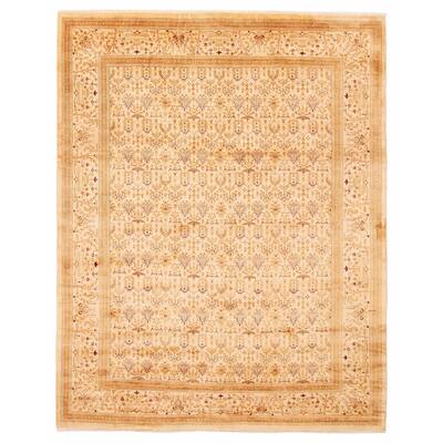 ECARPETGALLERY Hand-knotted Peshawar Oushak Beige Wool Rug - 7'11 x 10'0