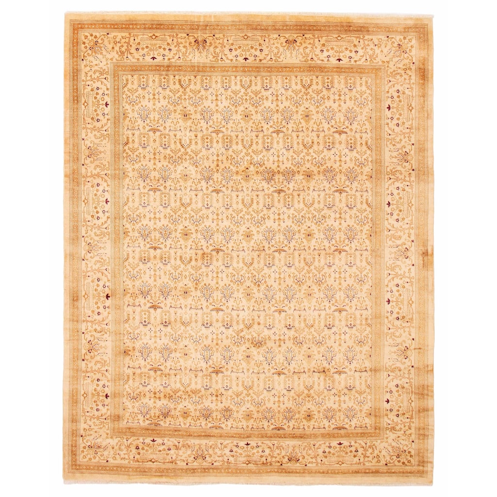 ECARPETGALLERY Hand-knotted Peshawar Oushak Beige Wool Rug - 7'11 x 10'0