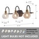 preview thumbnail 10 of 28, ExBrite Modern Rose Gold 3/4-light Bathroom Dimmable Crystal Vanity Lights Wall Sconces