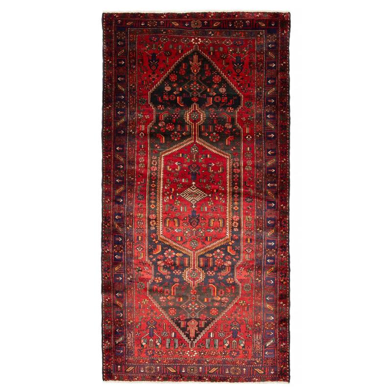 ECARPETGALLERY Hand-knotted Anadol Red Wool Rug - 5'0 x 9'9 - Red - 5'0 x 9'9