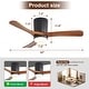 preview thumbnail 71 of 121, Sofucor 42“/48"/ 52"/60"Noiseless Walnut Wood Ceiling Fan with Remote Control, Integrated Light Optional