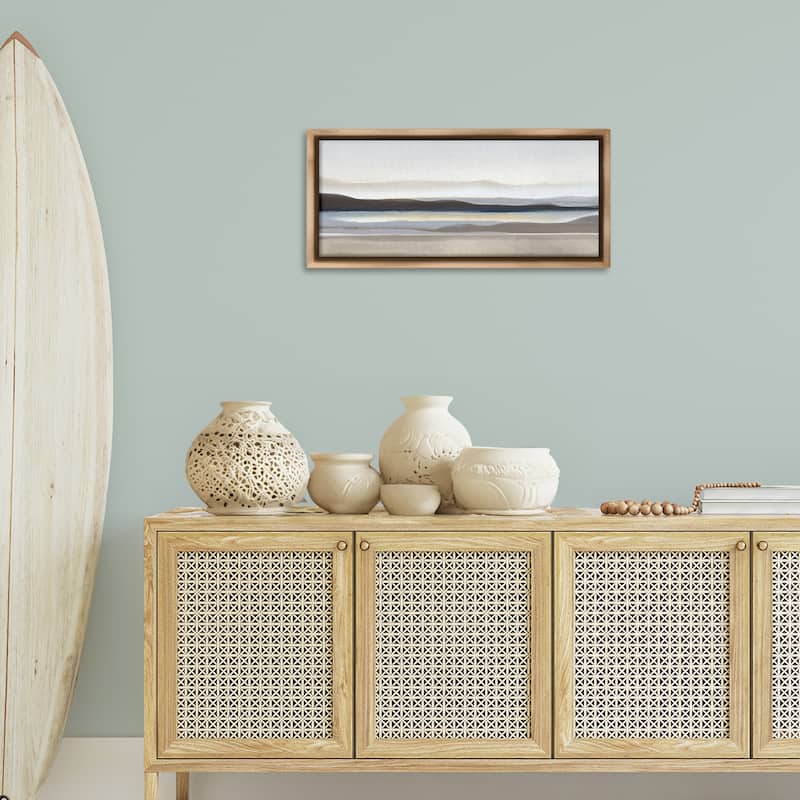Stupell Fade Neutral Desert Scenery Framed Floater Canvas Wall Art Design By Charity Henderson
