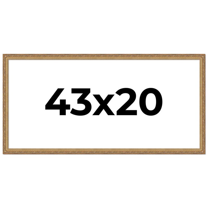 43x20 Frame Red Solid Wood Picture Frame Width 1.75 Inches | Interior Frame Depth 1 13/16 Inches