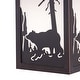 preview thumbnail 9 of 10, VAXCEL Bozeman 12.5 in. H 1-Light Burnished Bronze Rustic Bear Outdoor Wall Sconce, Steel, White Tiffany Glass Shade