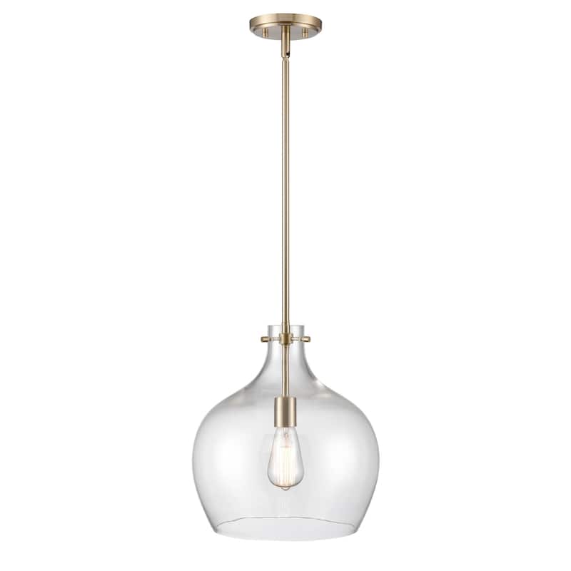 Millennium Lighting 50" Metal 1 Light Pendant Fixture with Clear Glass Shade