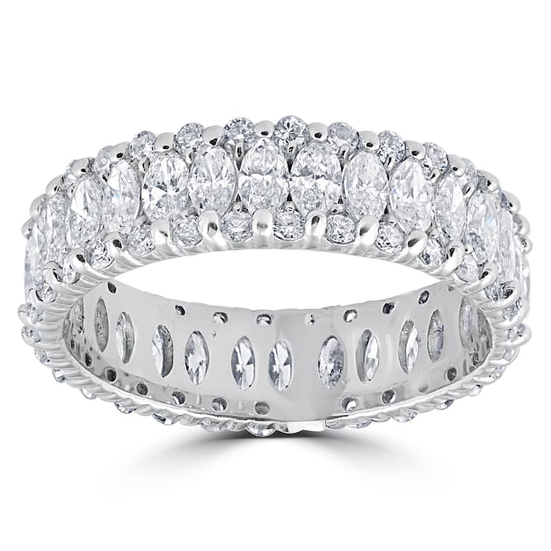 2 5/8ct Marquise Diamond Eternity Ring White Gold