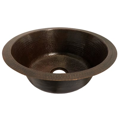 Handmade 15" Hammered Copper Prep Sink with 2" Drain (Mexico)