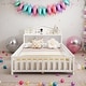 preview thumbnail 2 of 36, Kids and Baby Full Size Platform Bed with Bookcase and Chalkboard