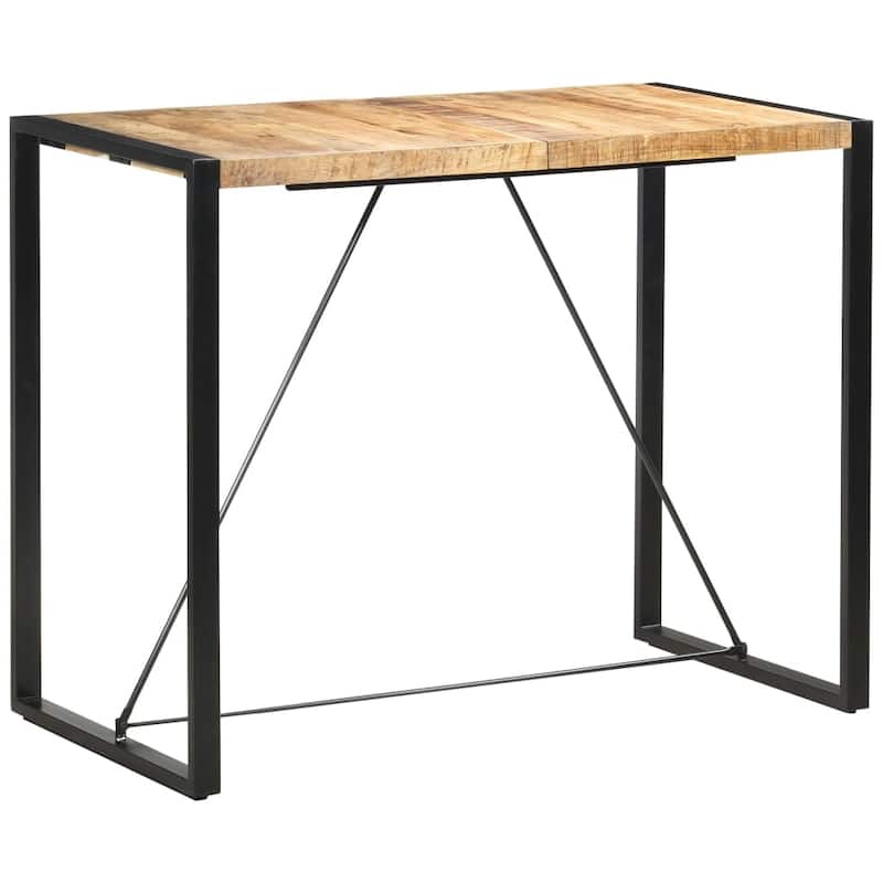vidaXL Bar Table Kitchen Dining Room Pub Table Bistro Table Solid Wood Mango