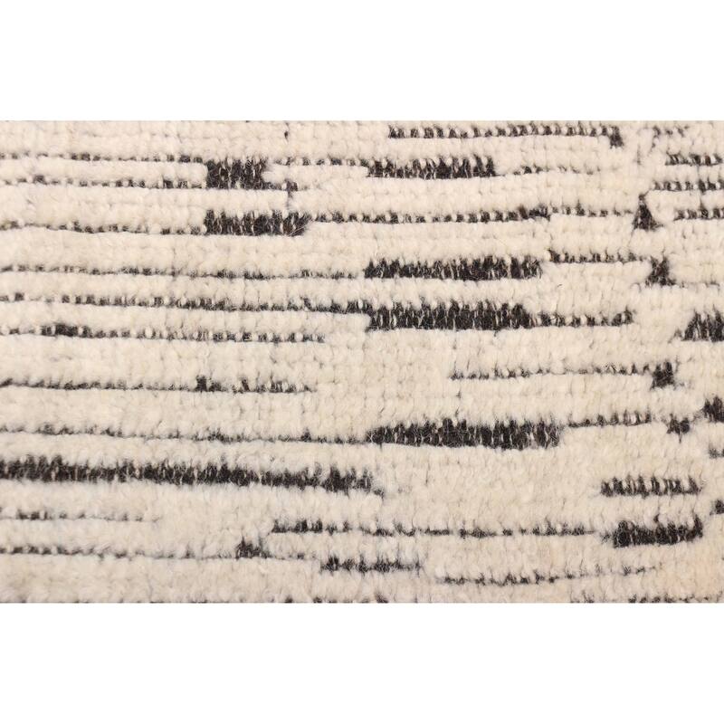 ECARPETGALLERY Hand-knotted Tangier Cream Wool Rug - 4'11 x 7'9