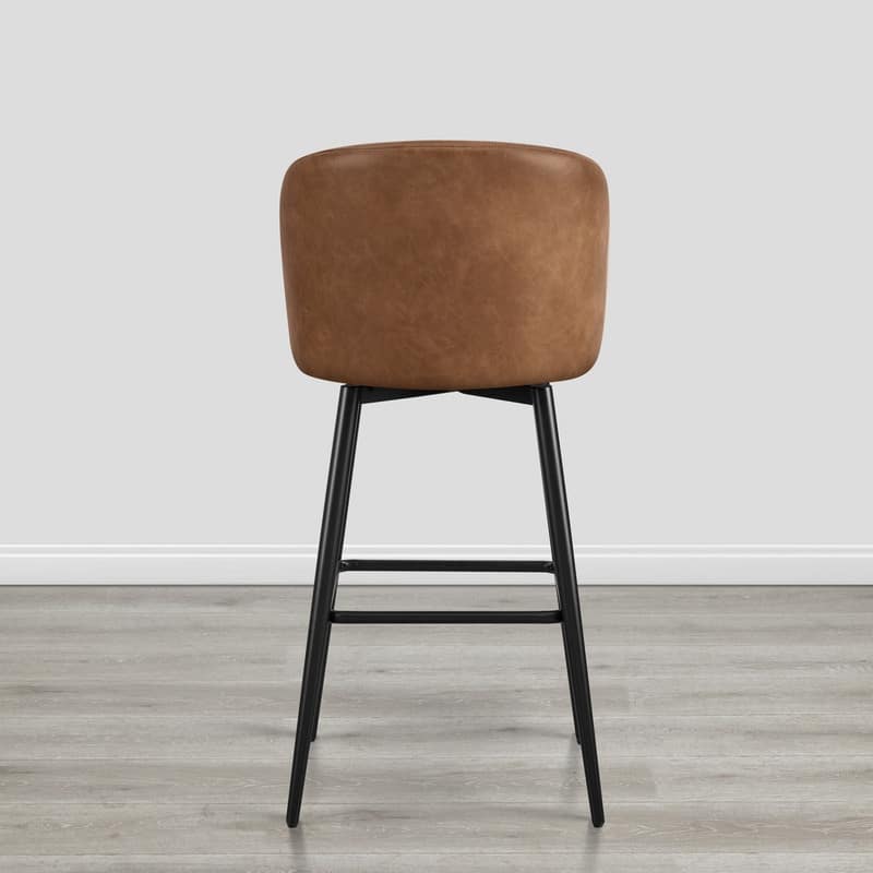 Charlotte Counter Height Swivel Barstool with Metal Legs Set