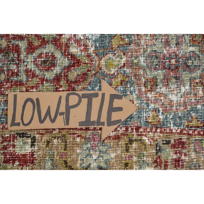 Hand Knotted Oriental 100% Wool Carpet Traditional Floral Pink Tabriz Area Rug - 13' 10'' X 10' 10''