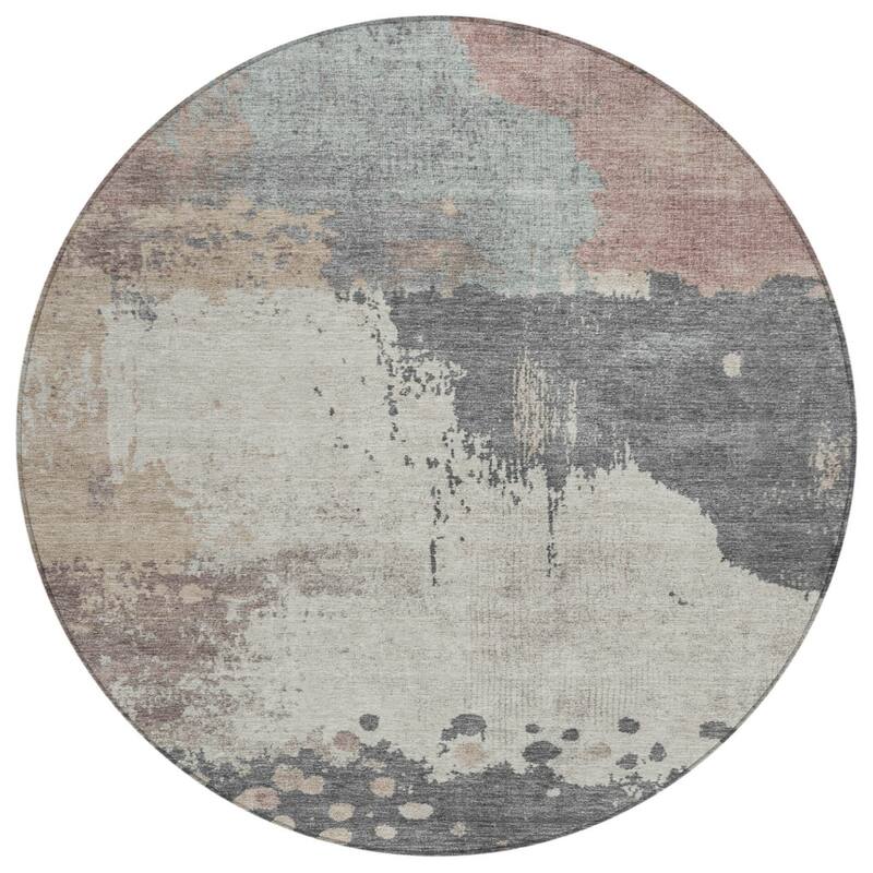 HomeRoots Abstract Transitional Rectangle Outdoor Rug