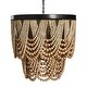 preview thumbnail 29 of 45, 2-Tier Draped Wood Bead Chandelier