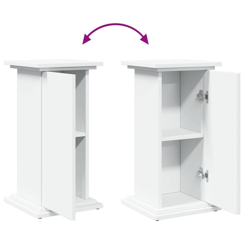 vidaXL Display Stand White Engineered Wood Medium Storage - 11.8 x 12.2 x 23.6 in