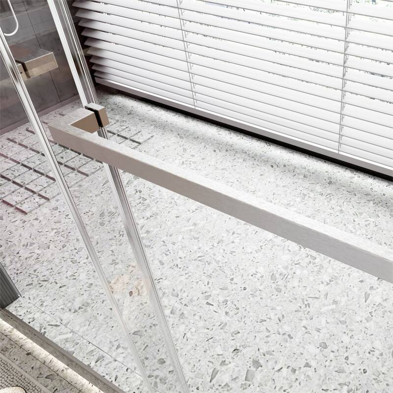 56-60"W x 76"H Frameless Double Sliding Shower Door