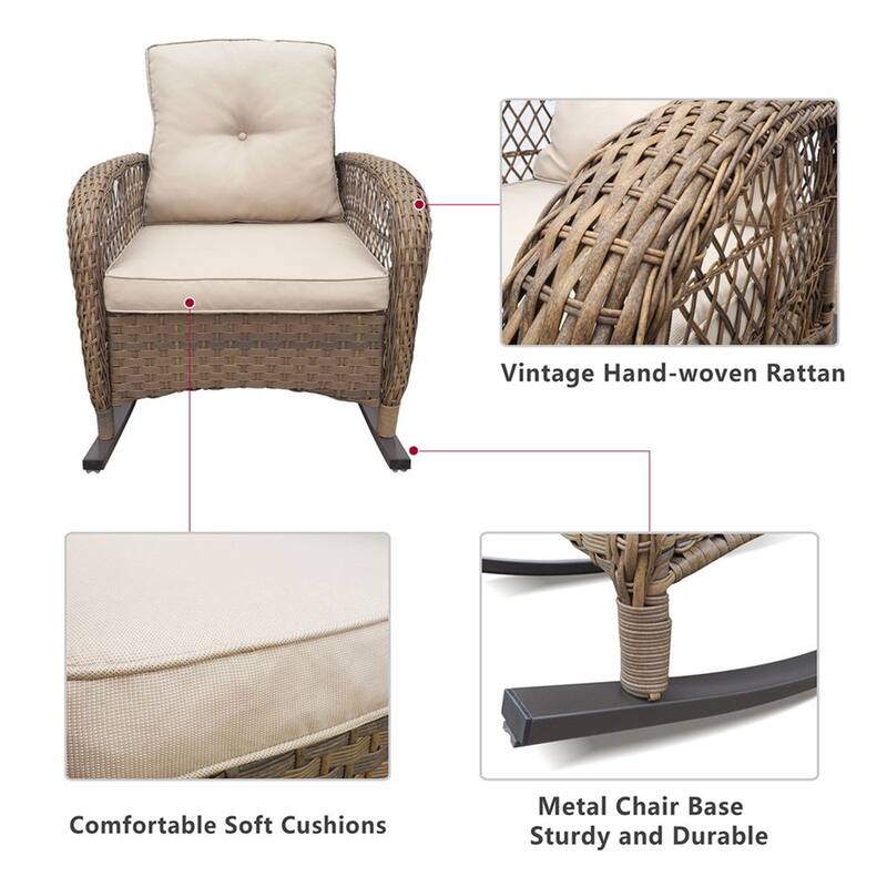 Outdoor Wicker Rocking Chair