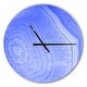 preview thumbnail 8 of 8, Designart 'Dark Blue Agate Structure' Oversized Modern Wall CLock