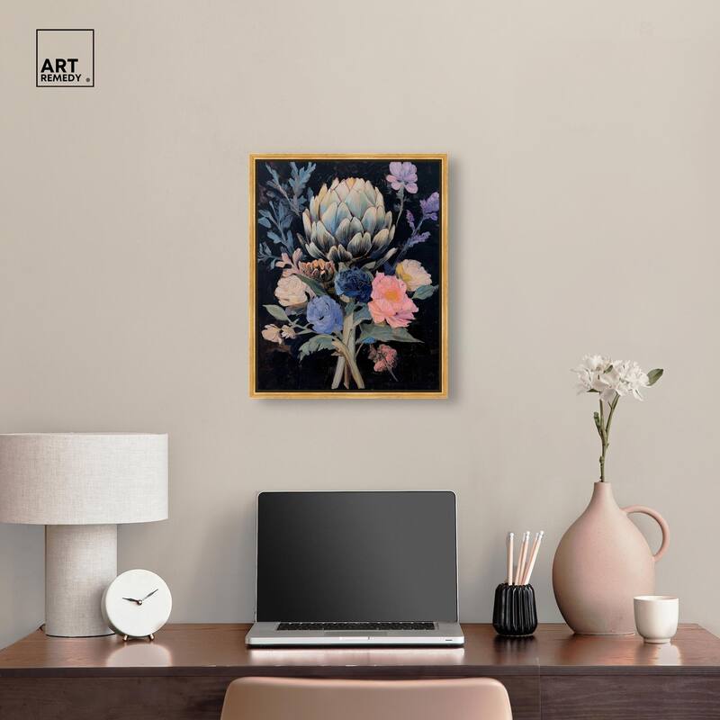 Moody Artichoke I Canvas by Art Remedy