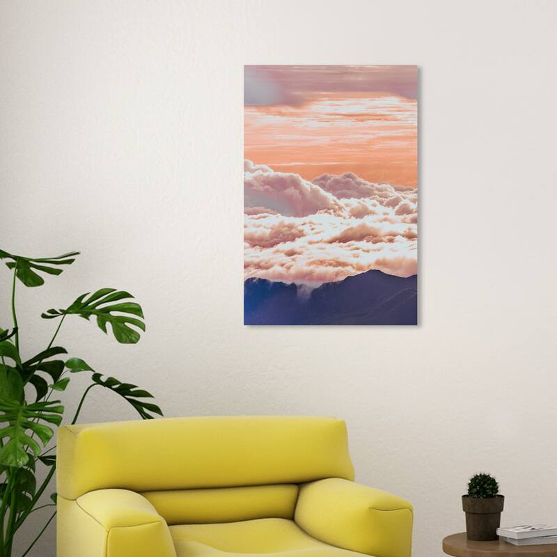 Wynwood Studio Canvas Nature and Landscape There up Beautiful Orange Modern & Contemporary Wall Art Canvas Print - 30 x 20