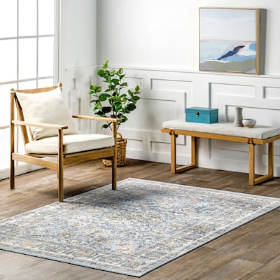 Nuloom Valencia SpinClean Traditional Persian Machine Washable Area Rug