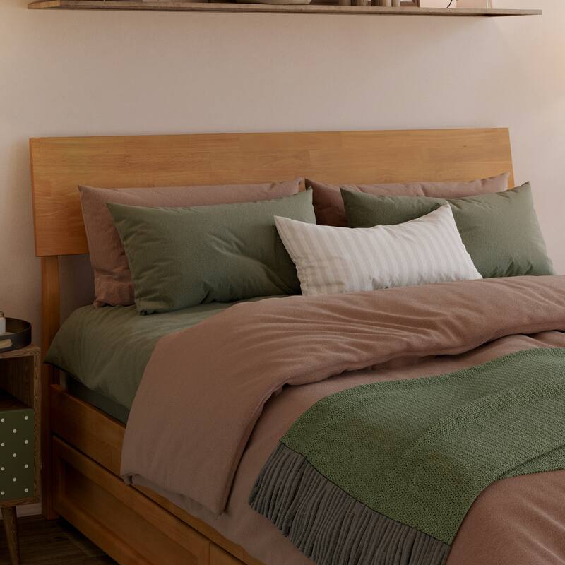 Norla Wood Platform Bed with Trundle