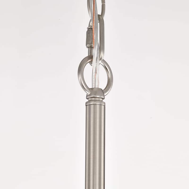 Anita Drum Shade Chandelier with Clear Glass Prism