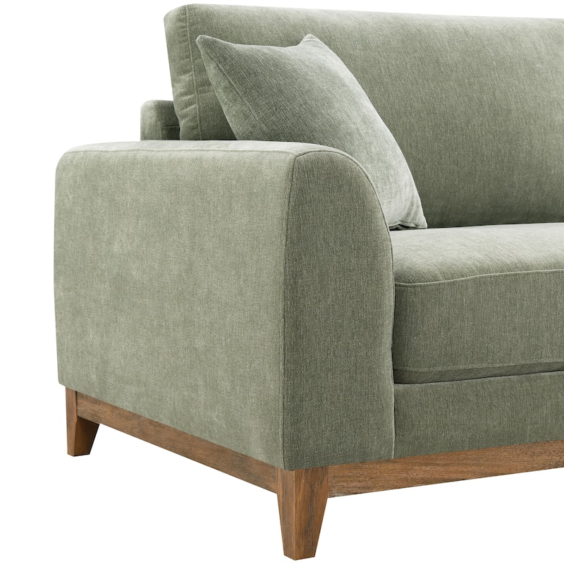 Furniture of America Lurek Mid Century Modern OEKO TEX Chenille Sofa