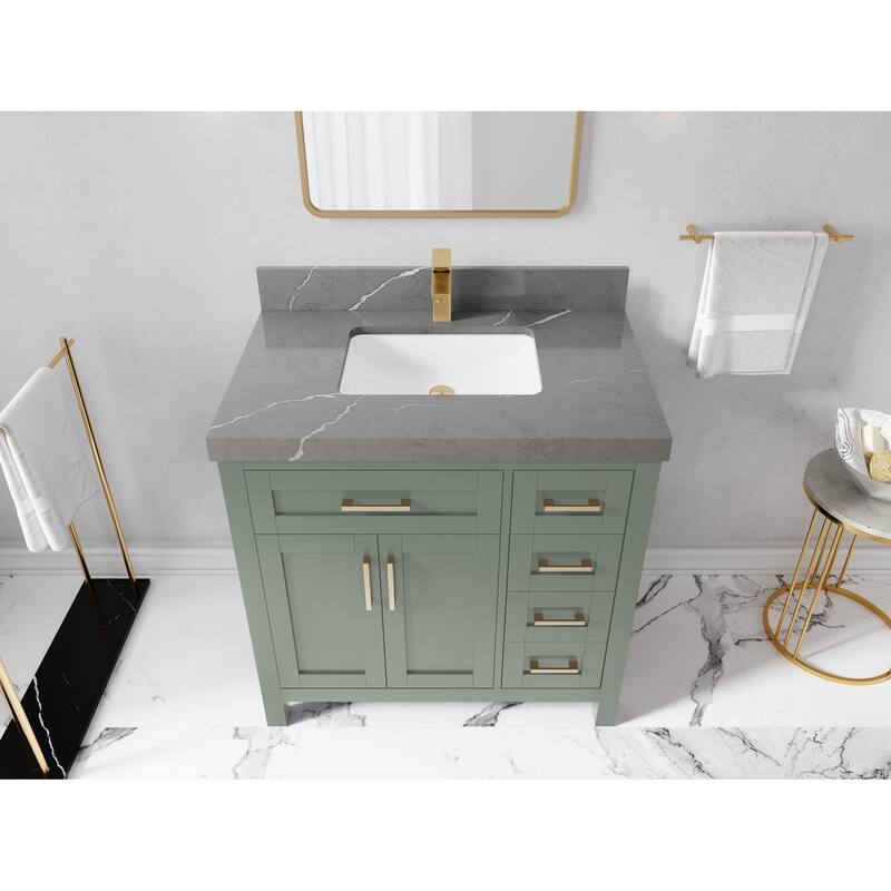 Willow Collections 36 in. W x 22 in. D Cambridge Single Sink Bathroom Vanity Center with Countertop