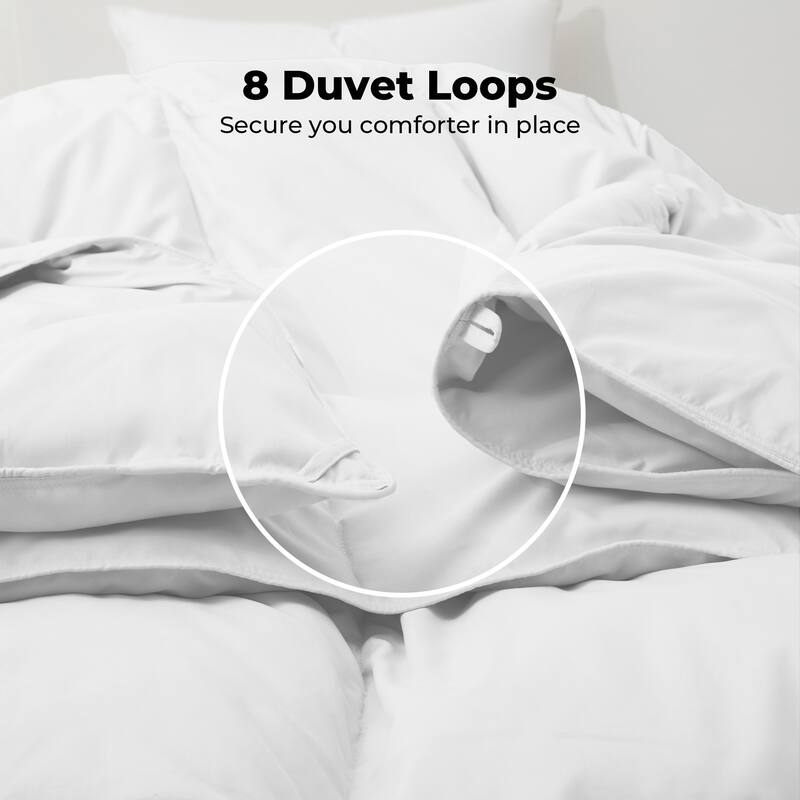 All Season Lightweight & Medium Weight White Goose Feather Down Comforter Duvet Insert
