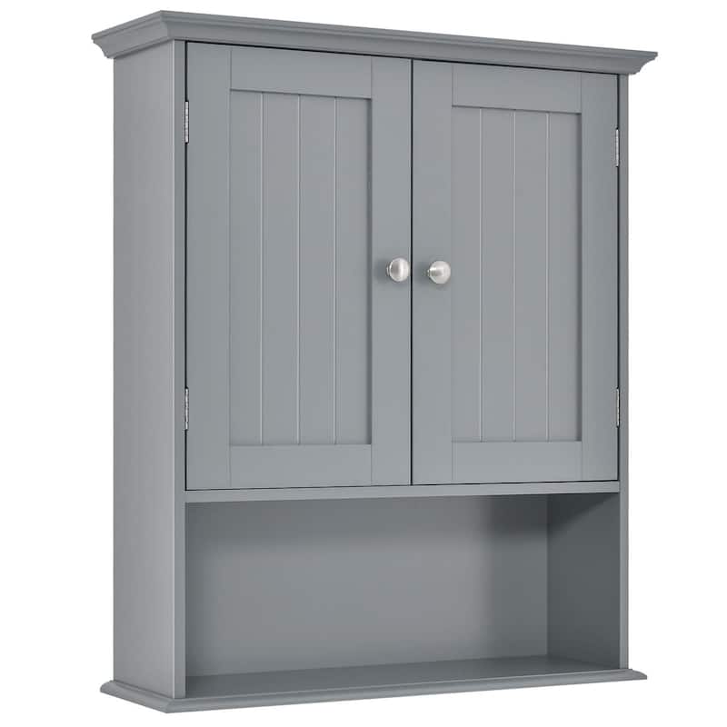 Costway Bathroom Wall Cabinet Medicine Storage Organizer with - See details