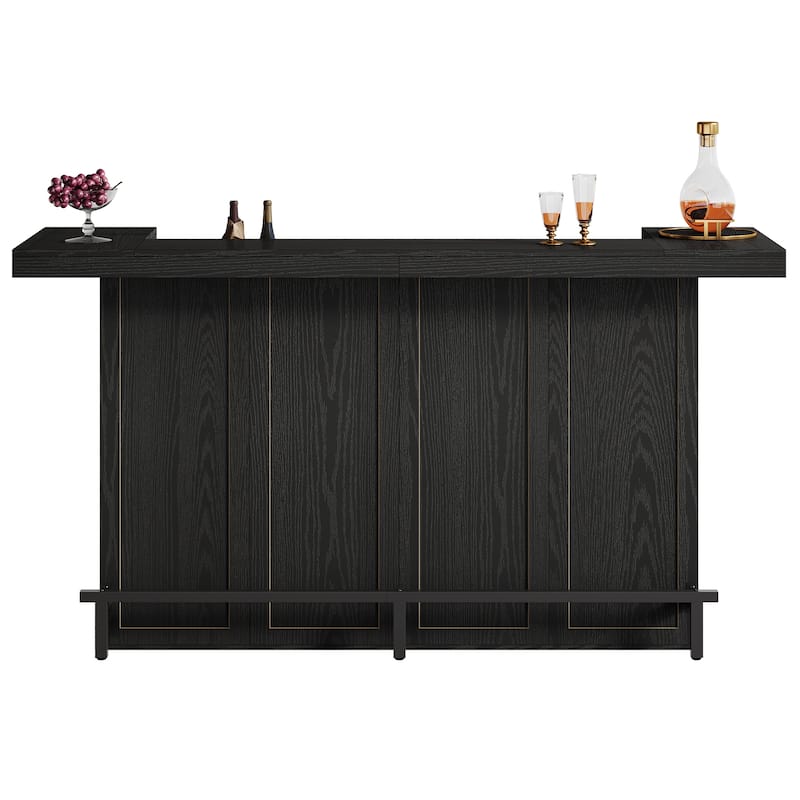 70.9-Inch 4-Tier Bar Table, Large Wooden Home Bar Unit