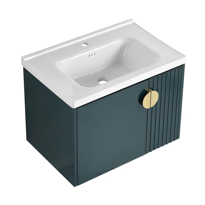 28 Inch Bathroom Vanity with Ceramic Sink