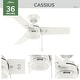 preview thumbnail 85 of 96, Hunter Cassius Outdoor Ceiling Fan, Damp Rated - Industrial, Farmhouse, Contemporary