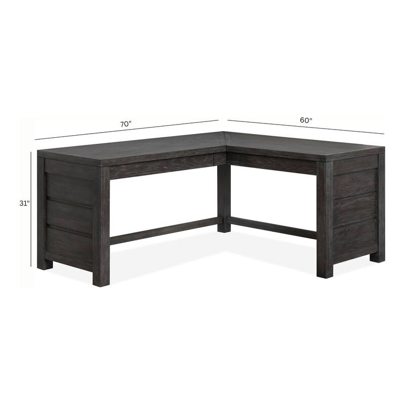 Magnussen Home Plum Creek Ravenwood Black L-Desk