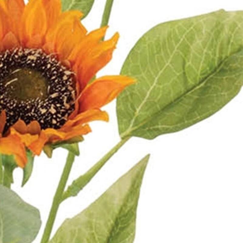 HomeRoots Set of Twelve Yellow And Green Fall Sunflower Wreath Sprays