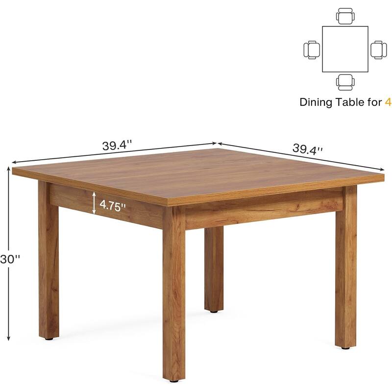 Modern Minimalist Wood 4-Person Square Conference Table/Desk for Meeting Room Seminar Room Boardroom