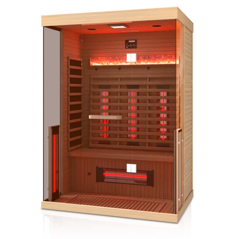 Erommy 3 People Infrared Sauna Featuring a 10-Minute Warm-Up Heater Tube and Carbon Plates - 3 Person