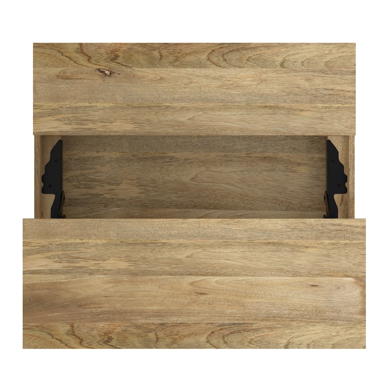 Simpli Home Jager SOLID MANGO WOOD 36" Wide Rectangle Modern Lift Top Coffee Table in Natural - 36 inch Wide
