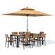 Option Set of 11 - Brown Table with Tan Umbrella