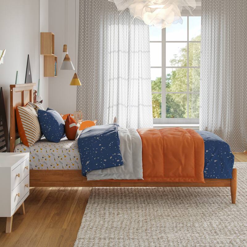 Charlotte Solid Wood Low Profile Platform Bed