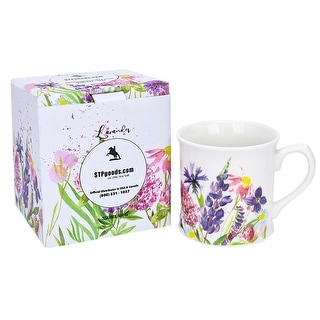 STP Goods Lavender Meadow Coffee Tea Bone China Mug in A Gift Box